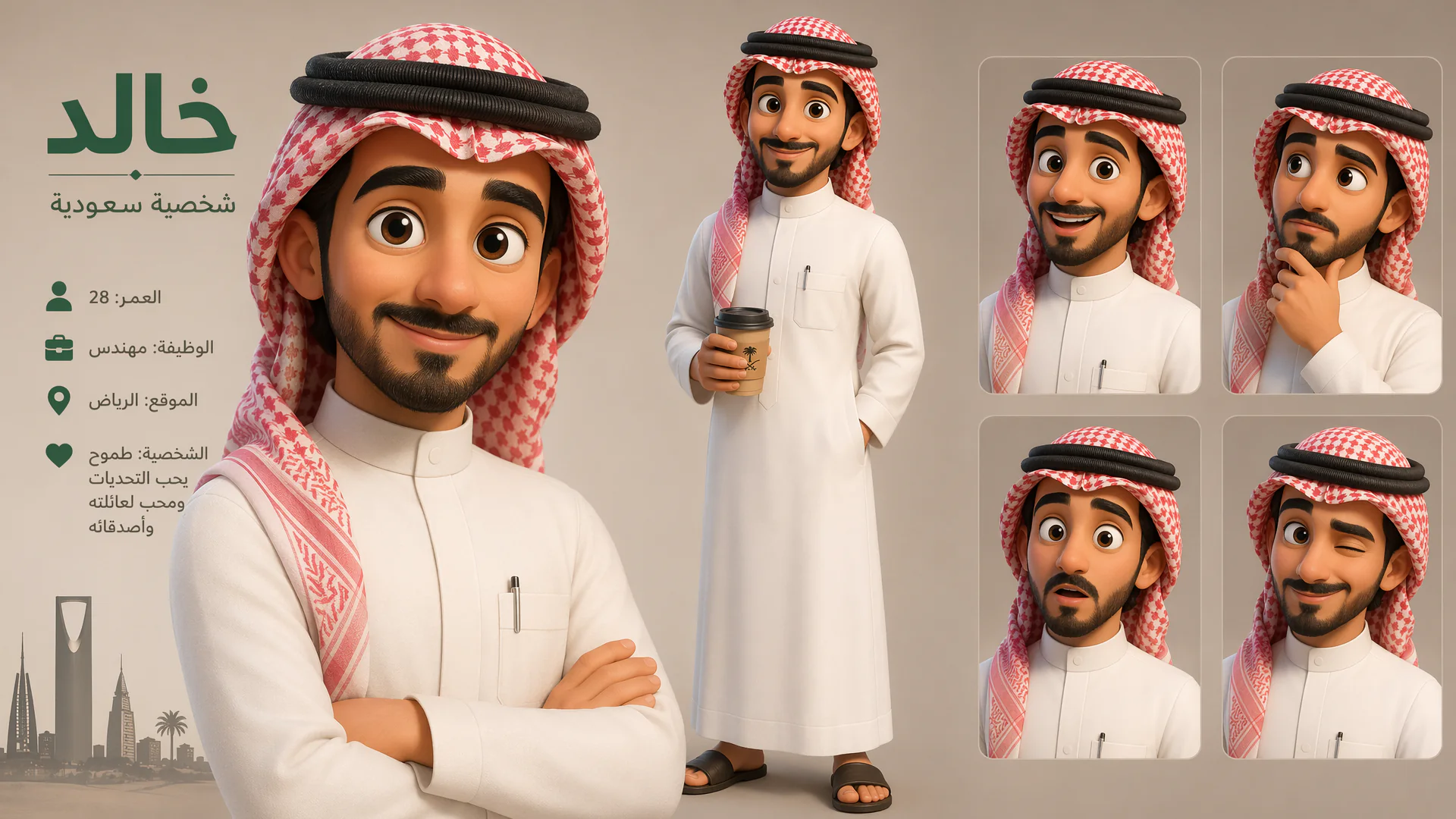 تصميم شخصية من المنطقة